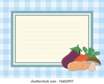 recipe blank. vector illustration