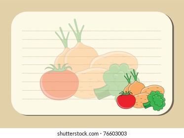 recipe blank. vector illustration