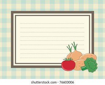 recipe blank. vector illustration