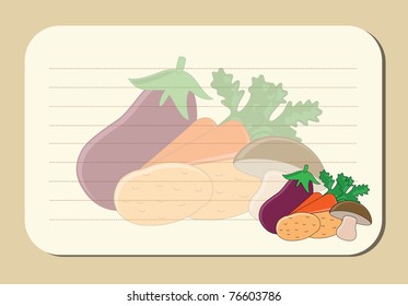 recipe blank. vector illustration