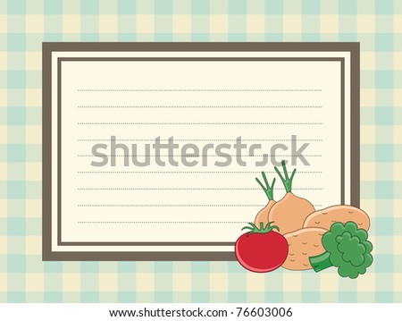 recipe blank. vector illustration