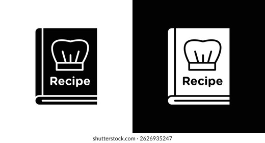 Concepto del icono del libro de recetas, Ilustración vectorial