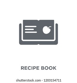 Recipe book icon. Recipe book design concept from Kitchen collection. Simple element vector illustration on white background.