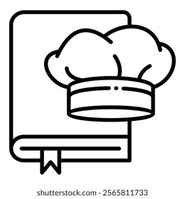 Recipe Book Icon Element For Design