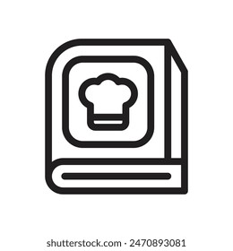 Recipe book icon line art vector