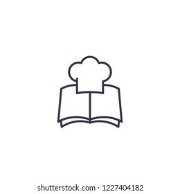 recipe book icon, line vector