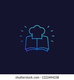 recipe book icon, linear