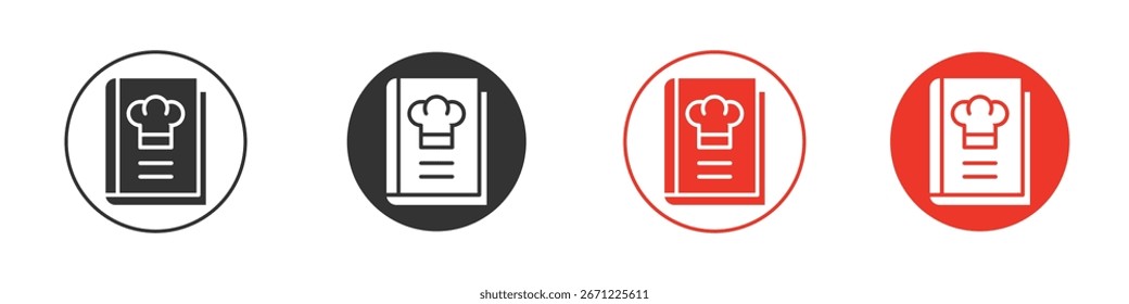 Recipe book icon for logo, vector sign symbol for design
