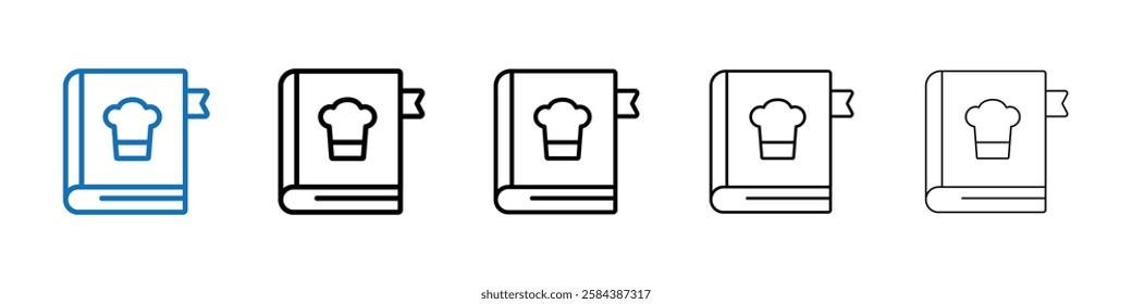 recipe book icon Outline vector logo for web ui