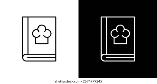 Conjunto de iconos de libro de recetas, Vector e ilustración