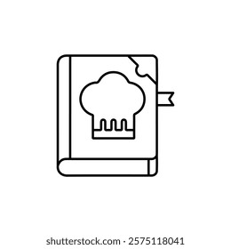 recipe book icon Simple outline illustration