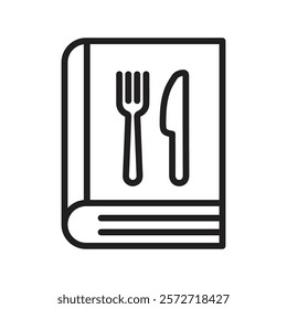 recipe book icon Simple thin outline