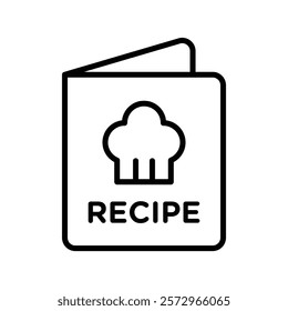 recipe book icon simple vector symbol