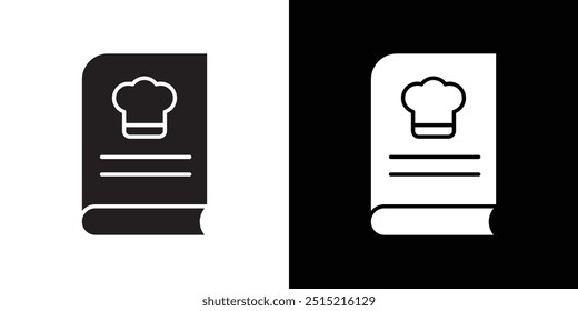 recipe book icon Thin line flat illustration