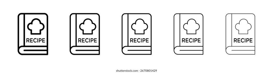 Ícone de livro de receitas Ilustração de arte vetorial