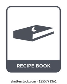 recipe book icon vector on white background, recipe book trendy filled icons from Kitchen collection, recipe book simple element illustration