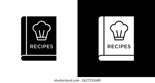 Recipe book icon vector, solid illustration, pictogram