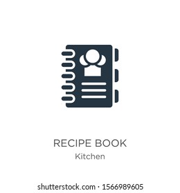 Recipe book icon vector. Trendy flat recipe book icon from kitchen collection isolated on white background. Vector illustration can be used for web and mobile graphic design, logo, eps10