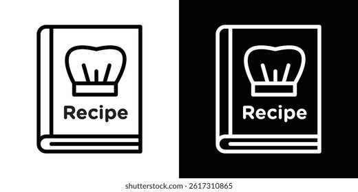 Recipe book icon vector for web and mobile app. Symbol isolated.