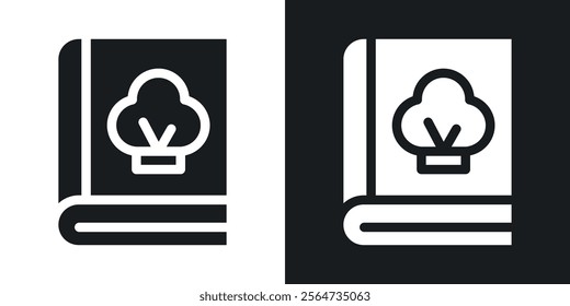 Recipe book icons in flat syle