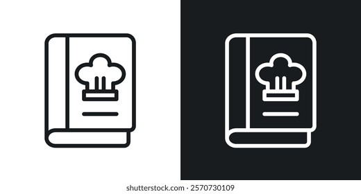 Recipe book icons set vectors on white background.