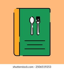 Recipe Book Illustration in Flat Style