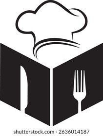 Recipe Book Logo design Template-vector