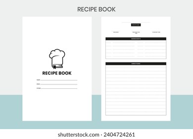 Diseño de interiores para portátiles del libro de recetas