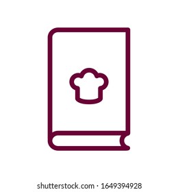 recipe book style icon design, Cook kitchen Eat food restaurant home menu dinner lunch cooking and meal theme Vector illustration