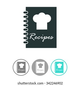 Recipe Book Vector Icon.