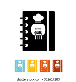 Recipe book vector icon.
