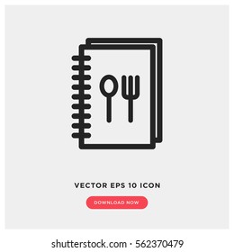Recipe book vector icon