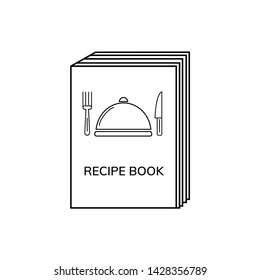 Recipe book vector icon on white