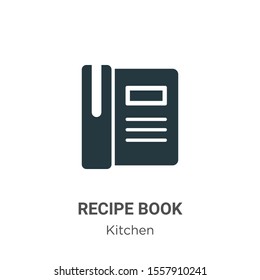 Recipe book vector icon on white background. Flat vector recipe book icon symbol sign from modern kitchen collection for mobile concept and web apps design.