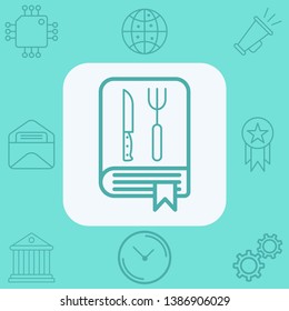 Recipe book vector icon sign symbol