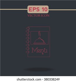 Recipe book vector icon.menu