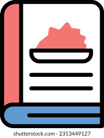 recipe book Vector illustration on a transparent background. Premium quality symmbols. Line Color vector icons for concept and graphic design.