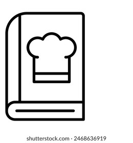 Recipe book Vector Line Icon Design