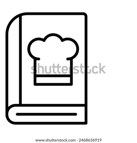 Recipe book Vector Line Icon Design