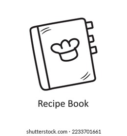 Recipe Book vector outline Icon Design illustration. Bakery Symbol on White background EPS 10 File