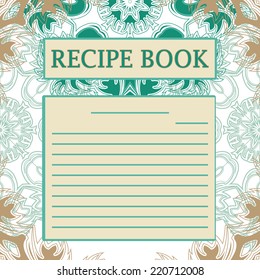 Recipe book. Vector template