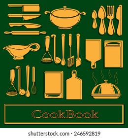 Recipe book. Vector template