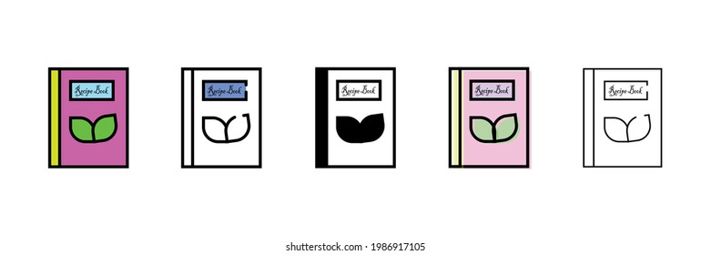 recipe book vector type icon