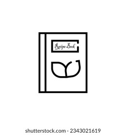 recipe book vector type icon