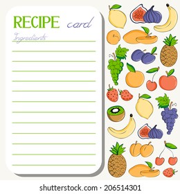 Recipe card design.