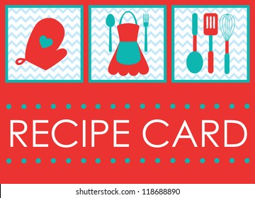 recipe card design. vector illustration