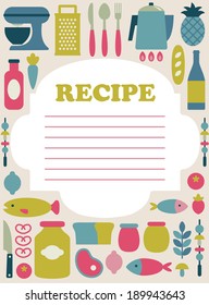 recipe card design. vector illustration