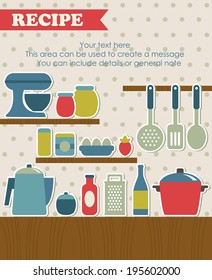 recipe card design. vector illustration