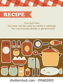 recipe card design. vector illustration