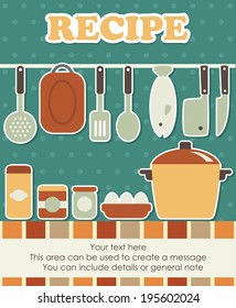 recipe card design. vector illustration